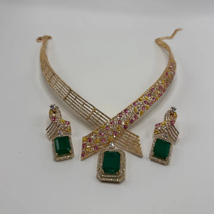 Green Necklace Set from Desi Girl Gems