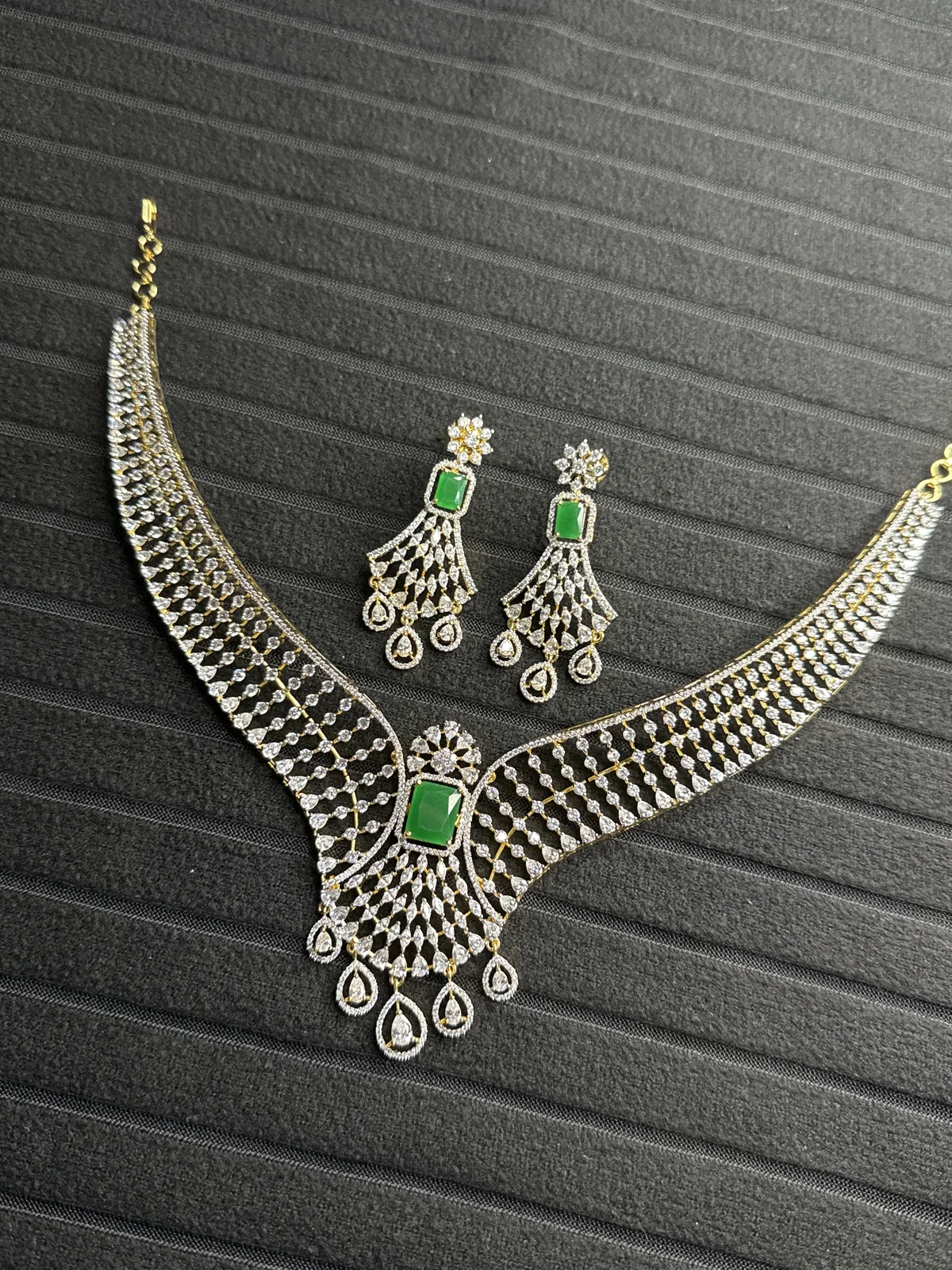 American Diamond Necklace Set from Desi Girl Gems