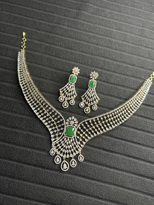 American Diamond Necklace Set from Desi Girl Gems