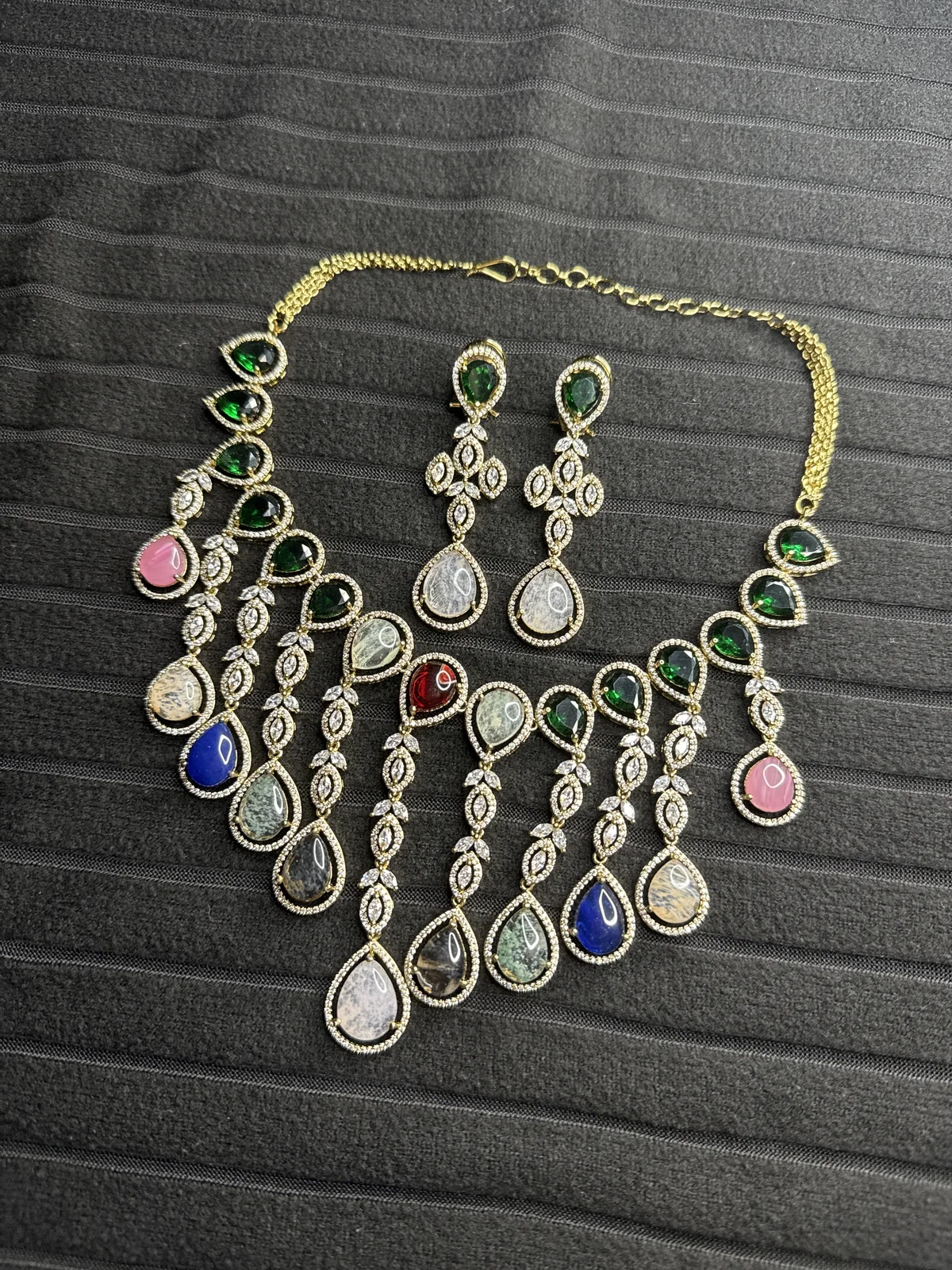 Colorful Dublet Necklace Set from Desi Girl Gems