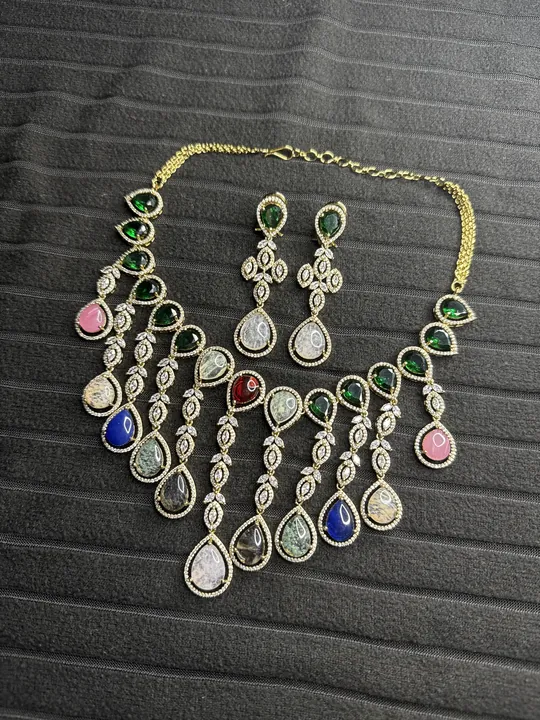 Colorful Dublet Necklace Set from Desi Girl Gems