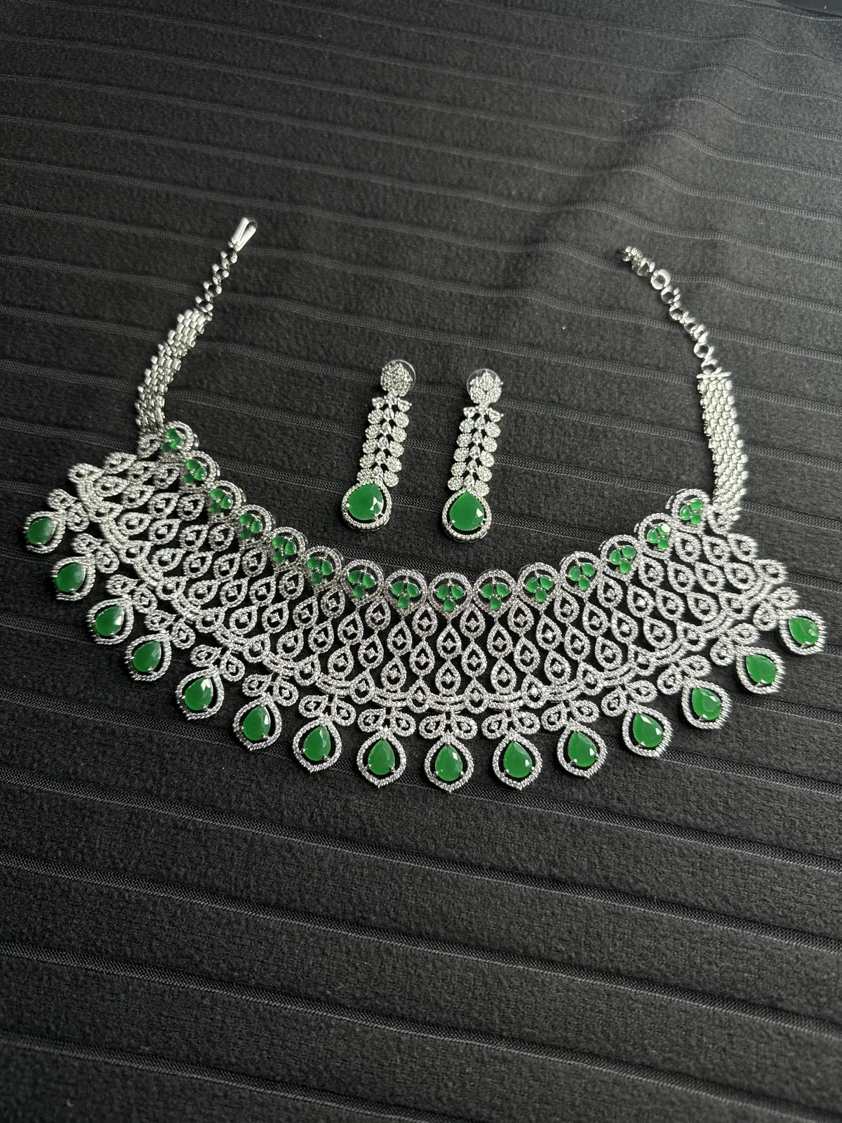 Green Dublet Necklace Set from Desi Girl Gems