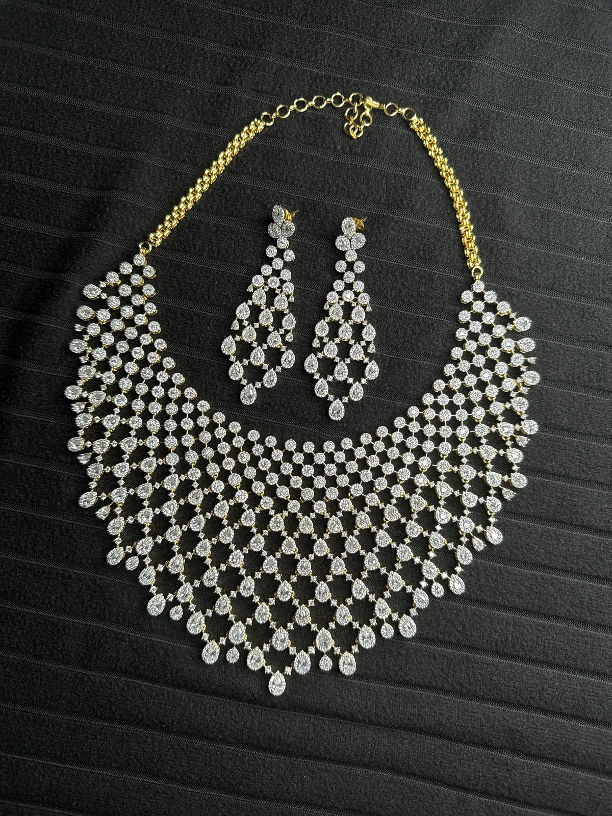 American Diamond Necklace Set from Desi Girl Gems
