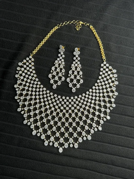 American Diamond Necklace Set from Desi Girl Gems