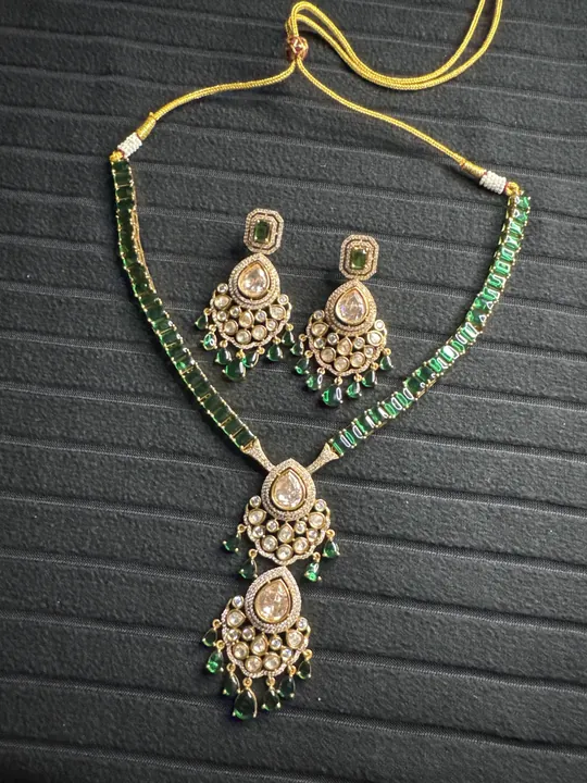 Green Dublet Necklace Set from Desi Girl Gems