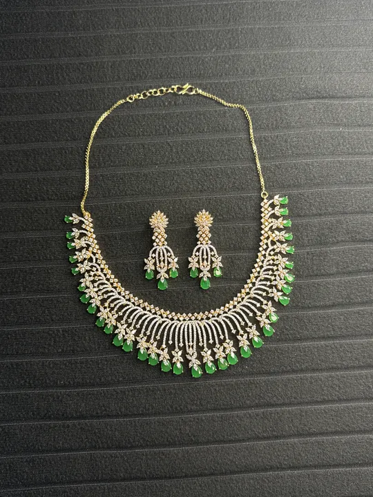 Green Dublet Necklace Set from Desi Girl Gems